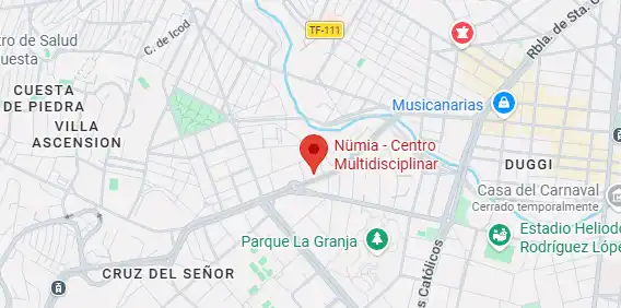 Mapa estático con la ubicación aproximada de Nümia